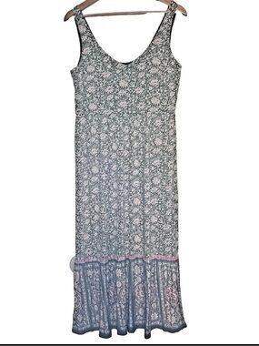 LOFT beach SZ Med Maxi Tank Floral Comfy Boho Beachy Summertime Casual Dress